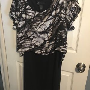 Black and White plus size dress